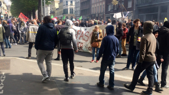 Beaucoup de lycéens et étudiants ont partricipé à la manifestation ce matin à Rouen (Photo et vidéo @M.L./infonormandie)