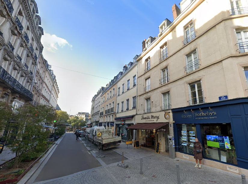 La rue Rollon dans le centre ville de Rouen