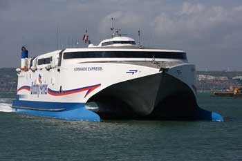 Le passager clandestin a été découvert à bord du ferry Normandy Express (illustration)