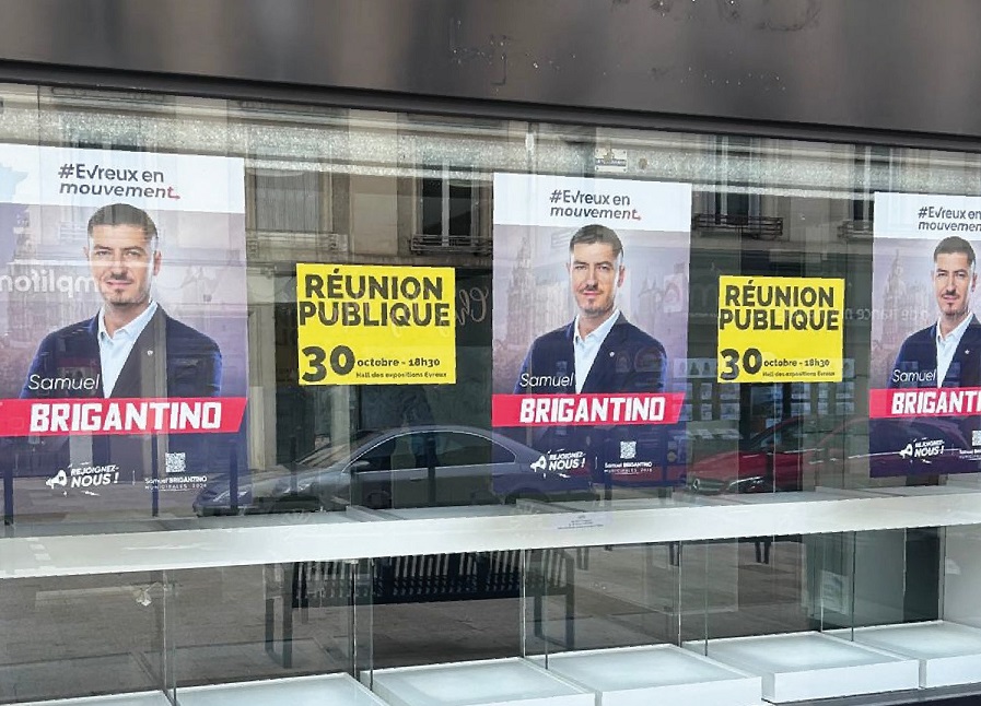 Comme trois autres candidats, Samuel Brigantino, tête de la liste Evreux en mouvement, avait été visé par les démarches engagées par le préfet de l'Eure - Photo Facebook de
