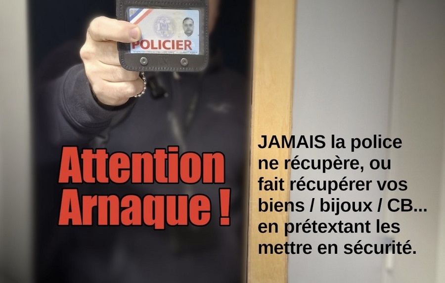 Régulièrement la Police nationale met en garde sur ses réseaux sociaux les potentielles victimes d'arnaque aux faux policiers  - Photo PN67