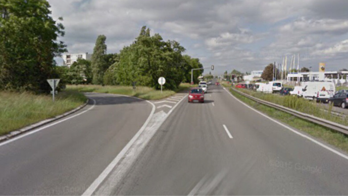 Le piéton a été fauché sur la RN184 à hauteur de l'intersection avec la RD203 (illustration)