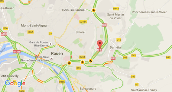 Le tunnel de la Grand-Mare à Rouen fermé pour la nuit dans les deux sens