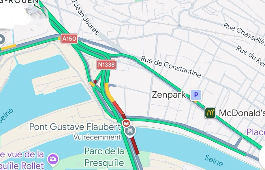 FLASH INFO - Accident mortel sur le pont Flaubert à Rouen : circulation coupée vers la rive droite FLASH INFO - Accident mortel sur le pont Flaubert à Rouen : circulation coupée vers la rive droite