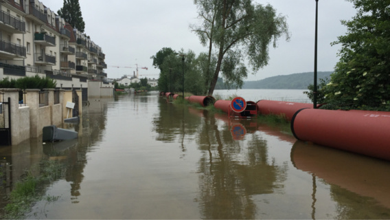 Quai de Seine à Vernon, la seine a débordé (Photo@infonormandie) Quai de Seine à Vernon, la seine a débordé (Photo@infonormandie)