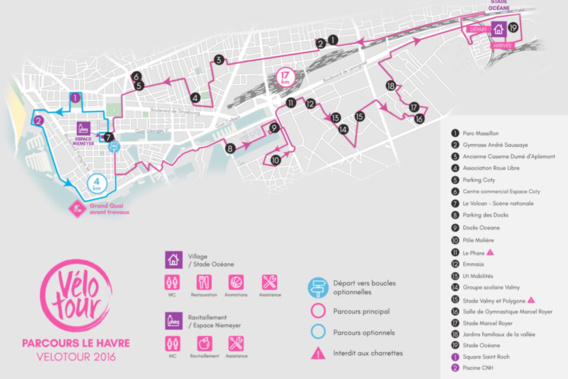 Vélotour 2016 au Havre : un parcours 100% renouvelé Vélotour 2016 au Havre : un parcours 100% renouvelé