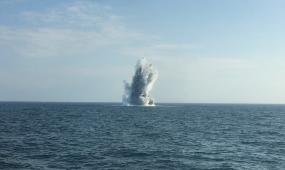 Les bombes ont été détruites au large de la Seine-Maritime (Photo@Préfecture maritime) Les bombes ont été détruites au large de la Seine-Maritime (Photo@Préfecture maritime)