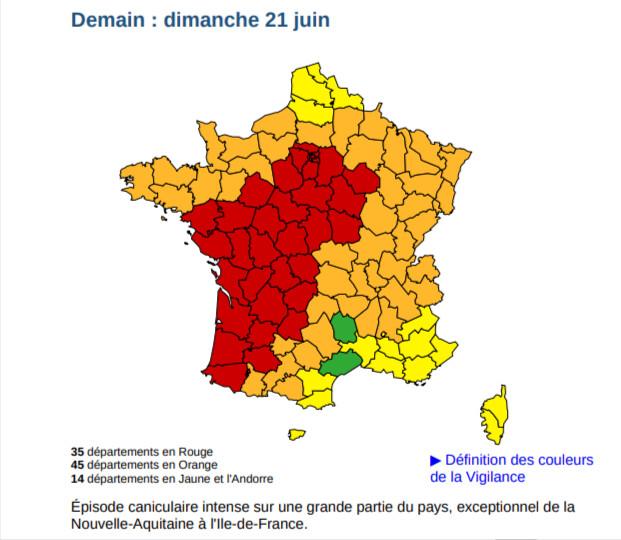 Canicule : toute la Normandie bascule en vigilance orange dimanche midi