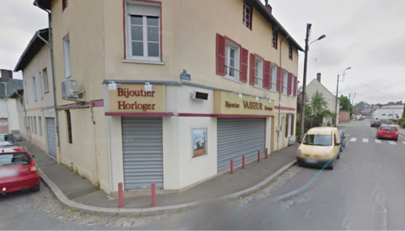La bijouterie Vasseur installée dans le centre-ville de Blangy (illustration@Google Maps)