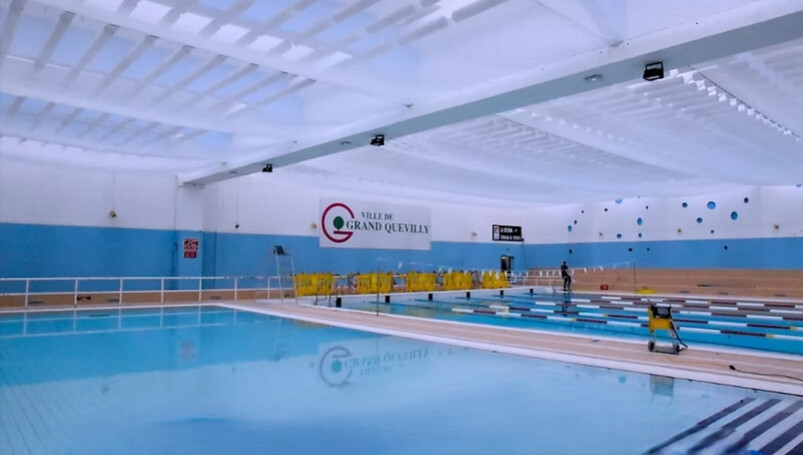La piscine Camille-Muffat à Grand-Quevilly est fermée depuis la fin mai - Photo © Ville de Grand-Quevilly