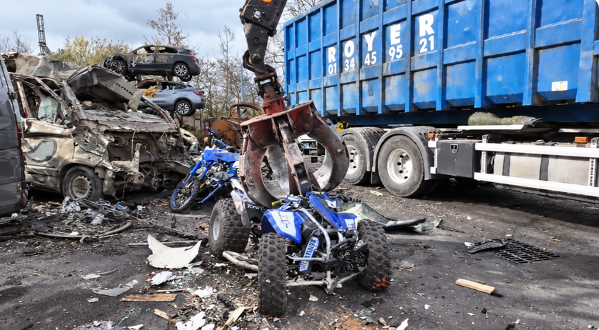 Régulièrement, des opérations de destruction d'engins (motocross, quad...) sont organisées en Seine-Maritime - Photo extraite d'une vidéo DIPN76