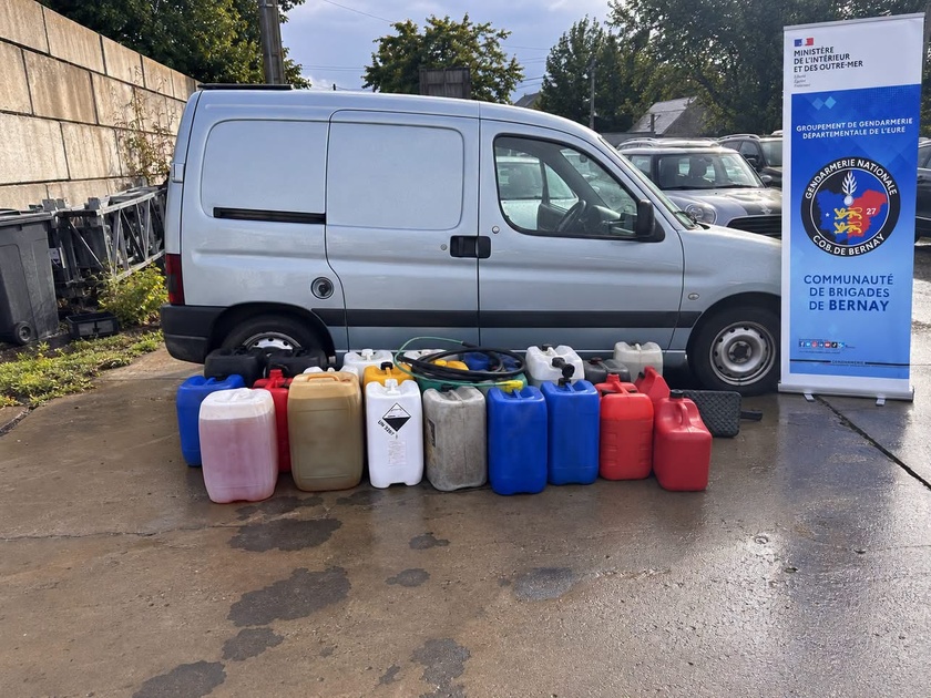 Eure : trois hommes soupçonnés d’avoir volé 1 200 litres de carburant