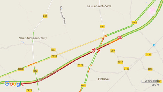 Accident d'un poids lourd de matières dangereuses : l'A28 déviée en Seine-Maritime Accident d'un poids lourd de matières dangereuses : l'A28 déviée en Seine-Maritime