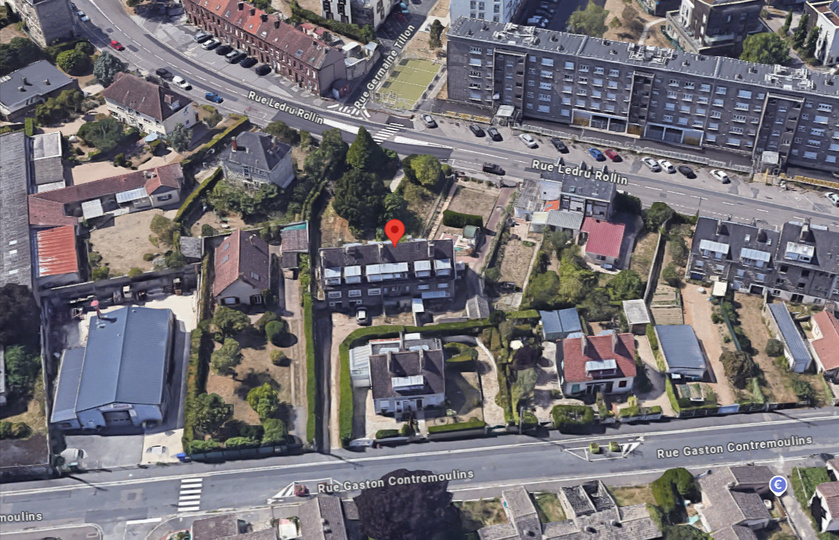 Les habitants ont été évacués dans un rayon de 150 m autpour de la grue - Capture d'écran Google Maps