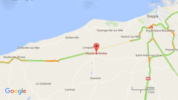 Deux blessés, dont un grave, dans une collision entre trois véhicules à Ouville-la-Rivière 