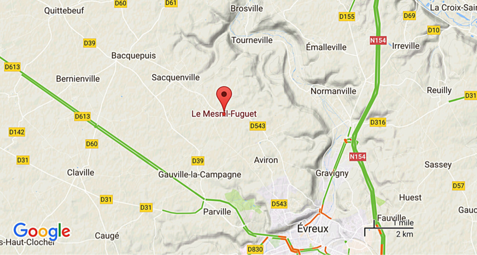 Le Mesnil-Fuguet (Eure) : refus de priorité à un carrefour, un blessé 