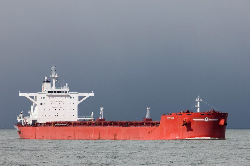 Le Citius, cargo de 228 m de long, s'est échoué samedi à hauteur de Quillebeuf-sur-Seine (Photo d'illustration © Hannes van Rijn)