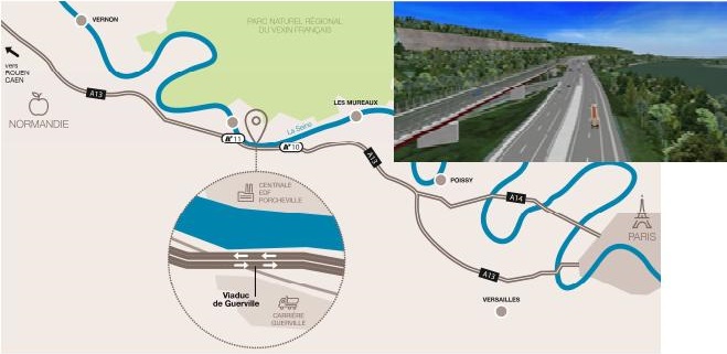 Viaduc de Guerville (Yvelines) : circulation modifiée sur la RD113  entre Mantes et Mézières-sur-Seine