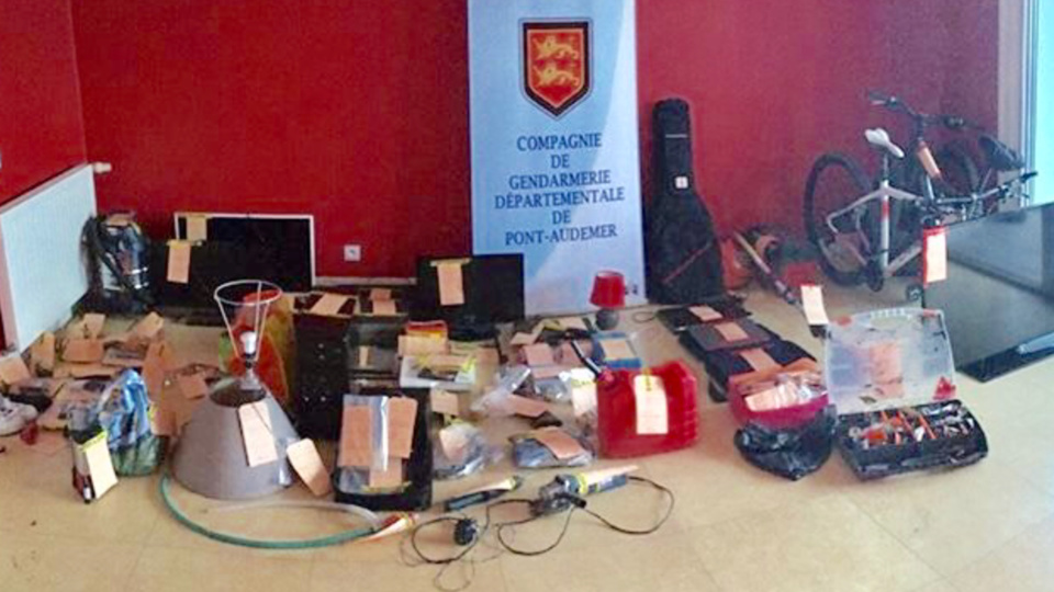 Une partie des marchandises dérobées ont été découvertes lors des perquisitions (Photo©Gendarmerie/Facebook)