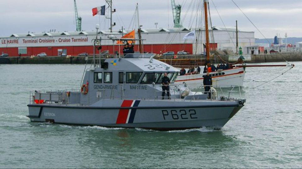 Le patrouilleur Esteron de la gendarmerie maritime du Havre a intercepté le chalutier au large de Fécamp (illustration @wikipedia)