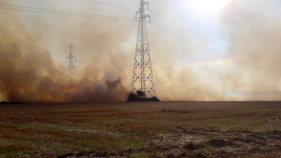 L'incendie n'a pas de fait de dégâts hormis les récoltes qui ont brûlé