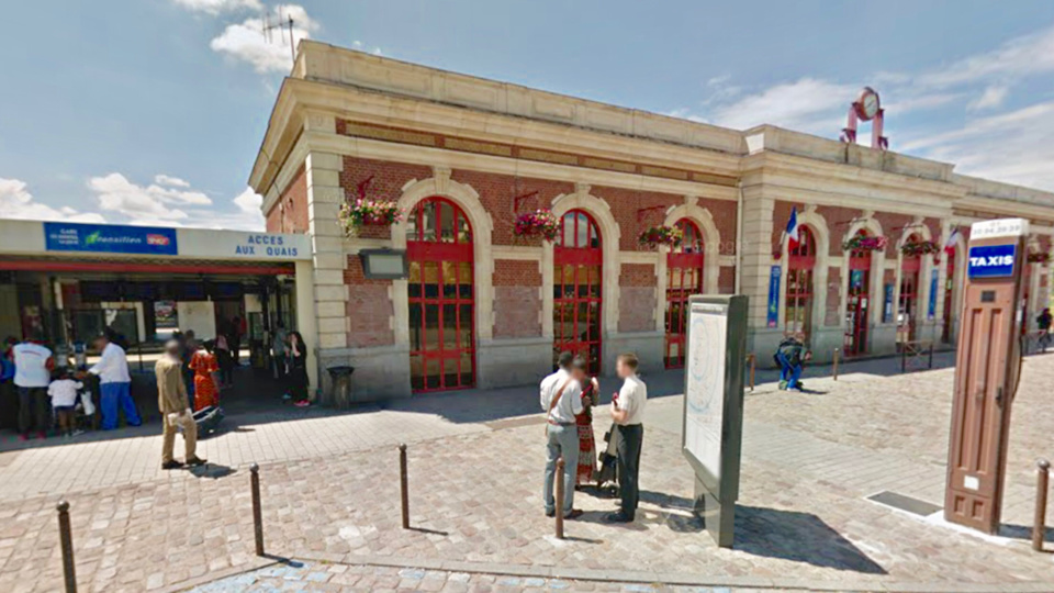 La gare de Mantes-la-Jolie (Illustration @ Google Maps)