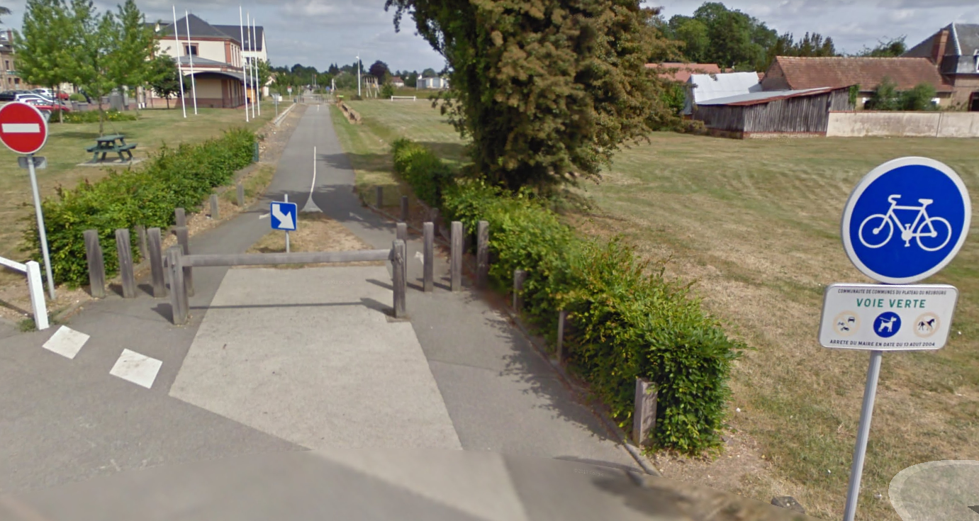 Le corps aurait été retrouvé en bordure de la voie Verte (Illustration © Google Maps)