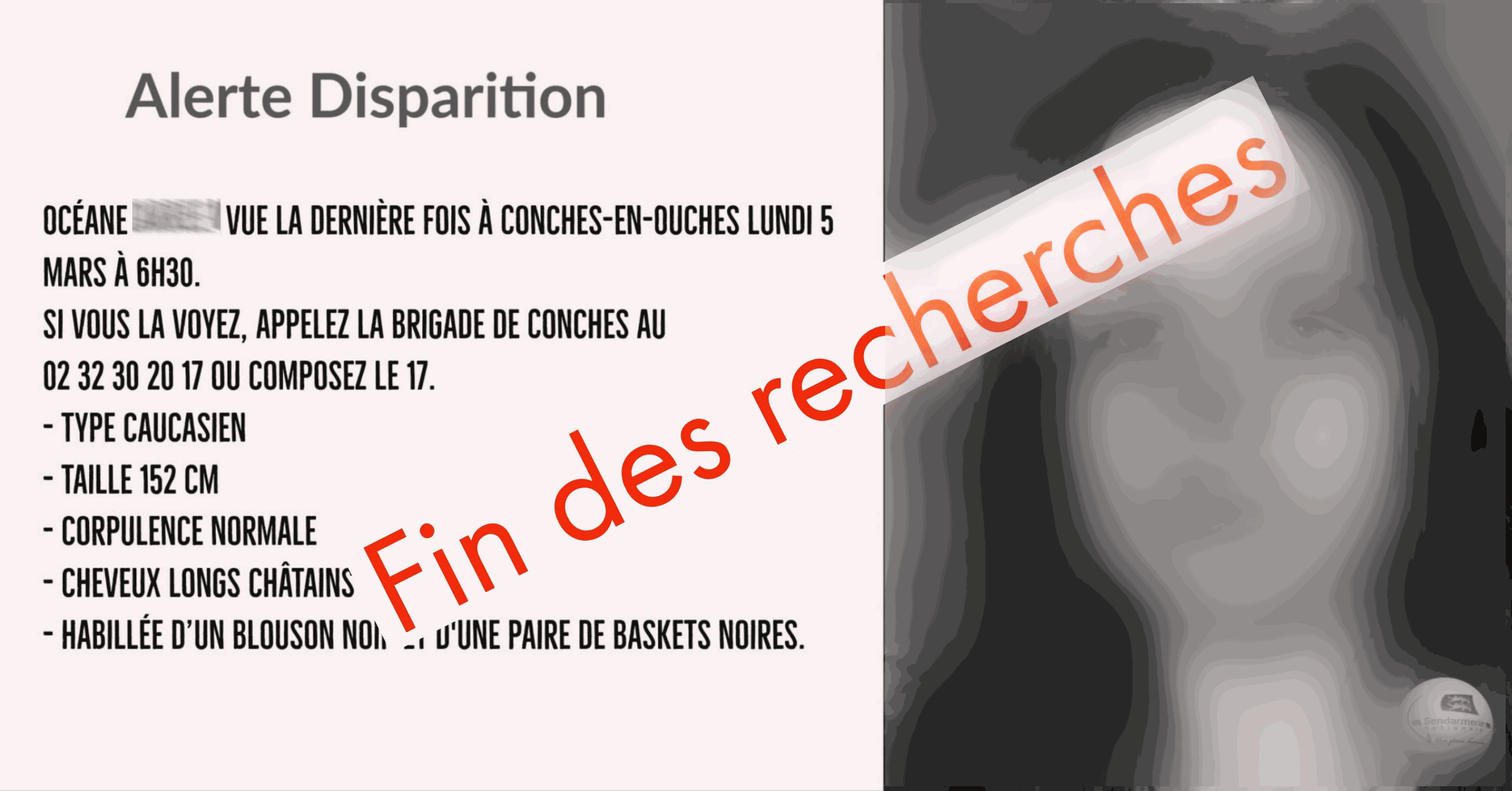 La gendarmerie de l'Eure avait publié un avis de disparition sur sa page Facebook