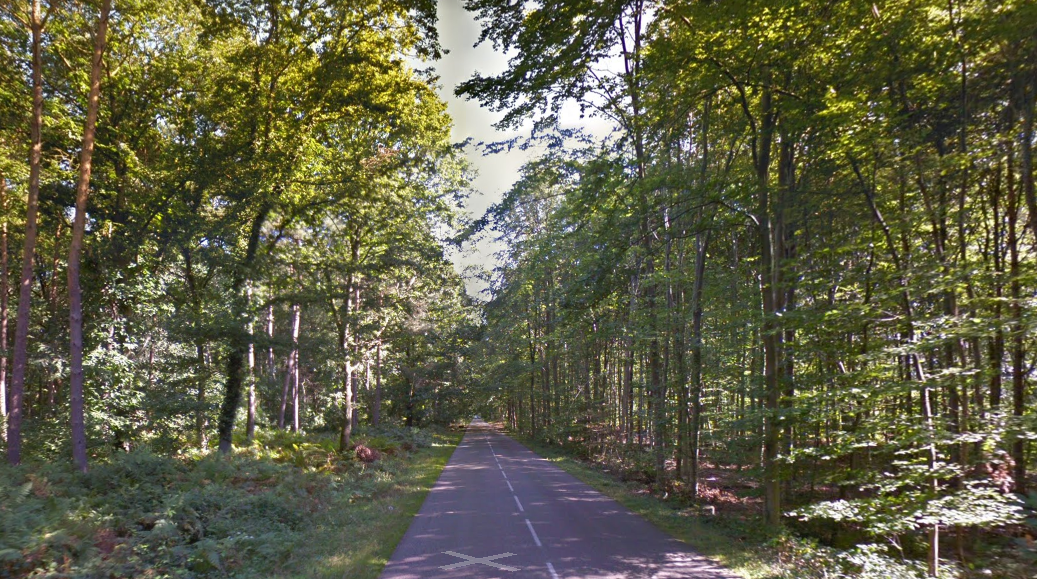Le corps sans vie a été découvert en bordure de la sente des Lapins pas très loin de la route départementale 86 (Illustration © Google Maps)
