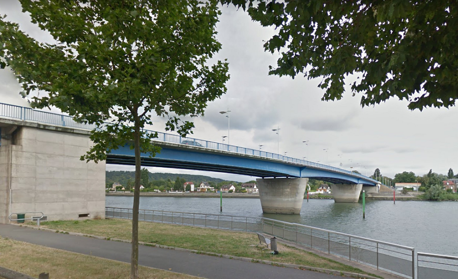 L'homme s'est jeté dans la Seine depuis le pont Jean-Jaurès (Illustration © Google Maps)