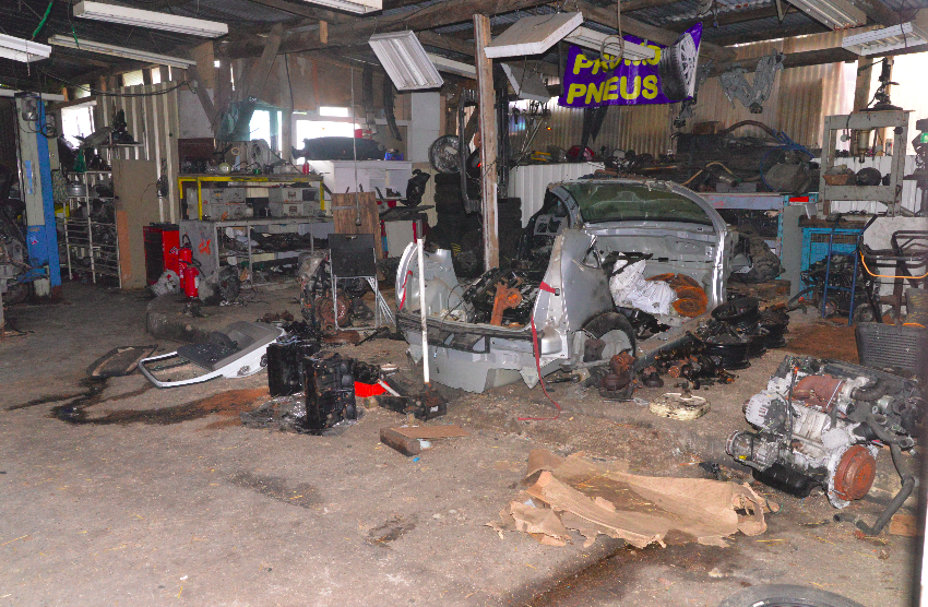Deux garages de la périphérie d'Evreux ont été perquisitionnés  (Photo © Gendarmerie de Louviers)
