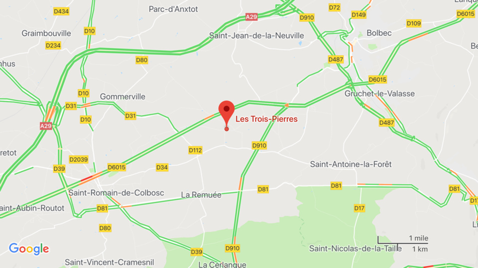 Collision entre deux voitures aux Trois-Pierres, en Seine-Maritime : six personnes conduites à l’hôpital 