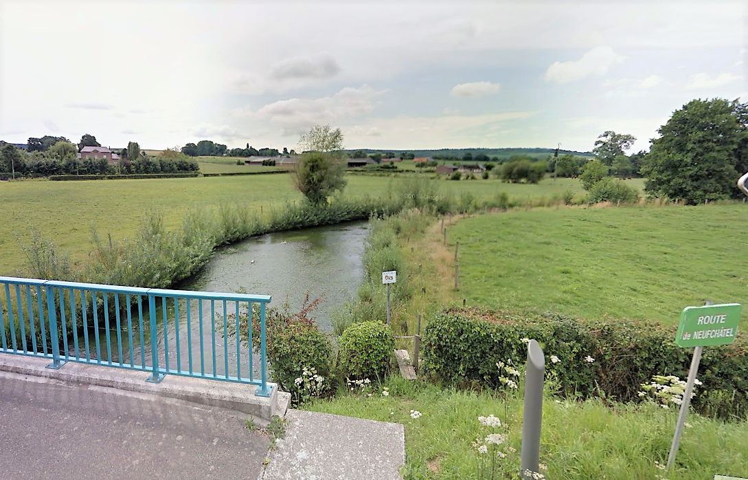 Une couleur blanchâtre est apparue à la surface de la rivière - illustration