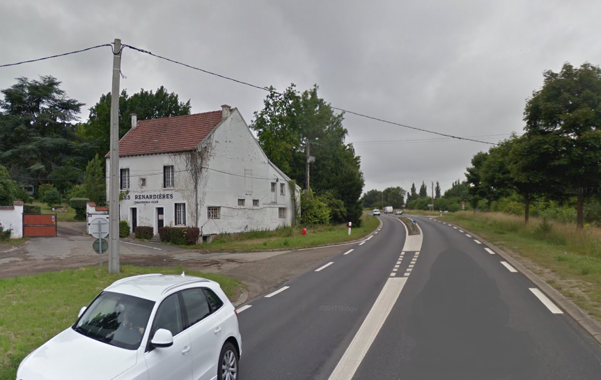L'accident mortel s'est produit sur la reoute édpartementale 154 (rue de Vernouillet) à proxcimité du camping La Renardière  -Illustration © Google Maps