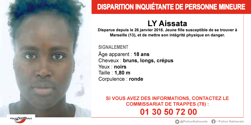 Trappes (Yvelines) : la police recherche cette jeune femme disparue depuis janvier dernier 
