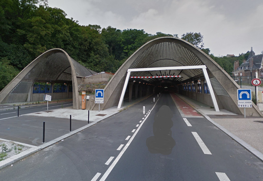 Le tunnel Jenner est fermé depuis le 2 janvier 2018 - illustration © Google Maps