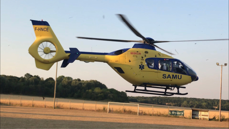 La gravité des blessures du jeune homme a nécessité l'intervention de l'hélicoptère du SAMU76 - Illustration © infonormandie