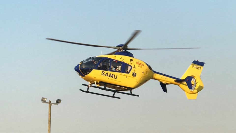 L'adolescente a été transportée en réanimation à Rouen par l'hélicoptère Viking du SAMU76 - Illustration © infonormandie