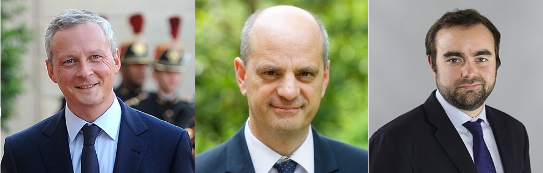 Bruno Le Maire, Jean-Michel Blanquer et Sébastien Lecornu - Photos © Gouvernement.fr