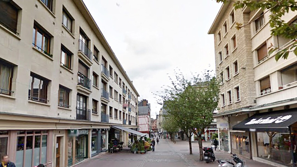 La rue Ganterie a Rouen - illustration