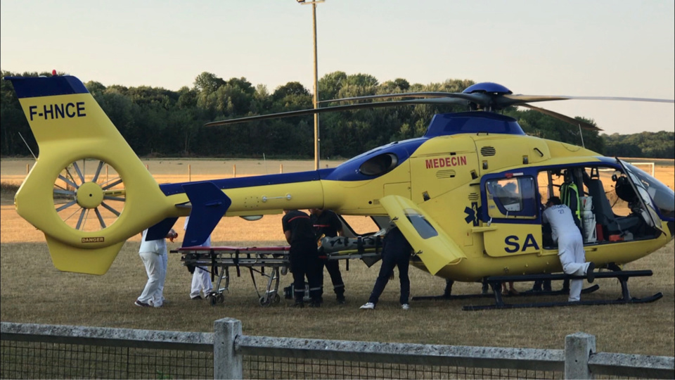 La victime, blessée grave, a été évacuée par l’hélicoptère Viking 76 vers le CHU de Rouen - Illustration @ infonormandie