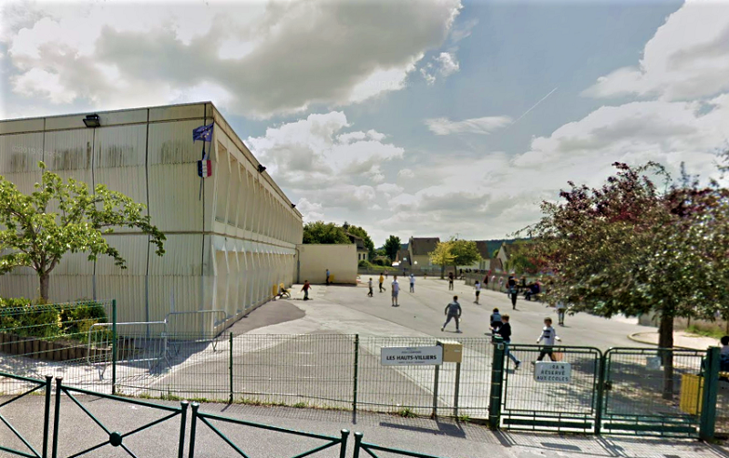 L'école élémentaire Les Hauts-Villiers est située dans une zone pavillonnaire - Illustration © Google Maps