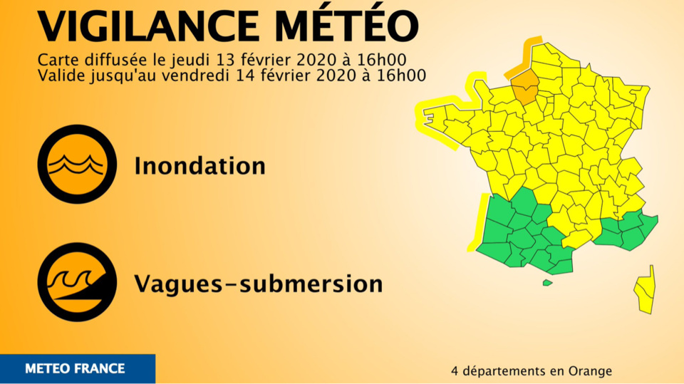 L’Eure placé en vigilance "orange inondation" et vigilance "jaune vents violents et orages"