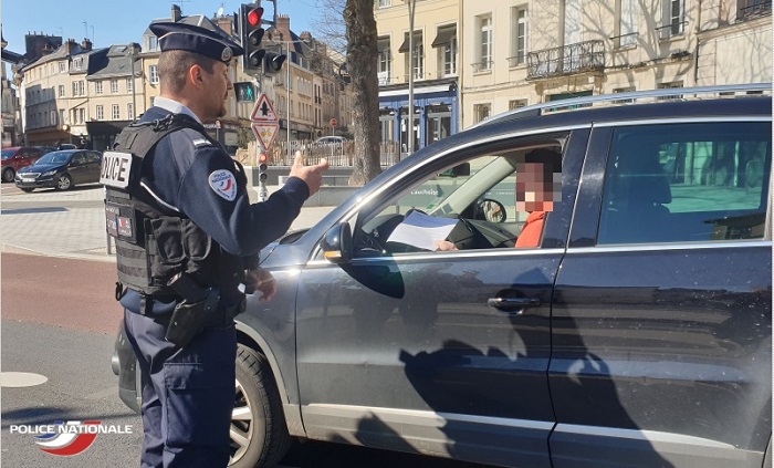 Plus de 200 contraventions ont été dressés en 24 heures par les services de police dans les agglomérations de  Rouen et Elbeuf - Photo © DDSP76