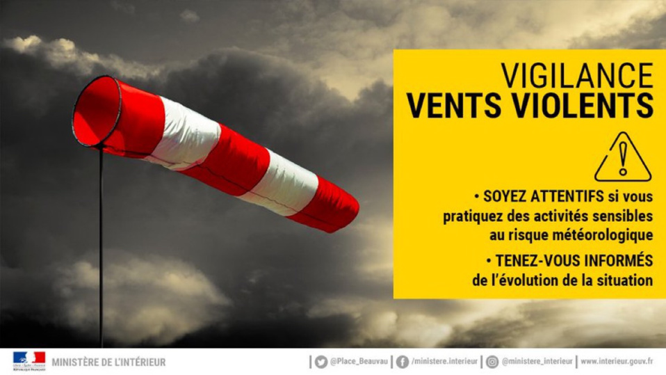 Risque de vents violents en Seine-Maritime, placé en vigilance jaune à compter de demain