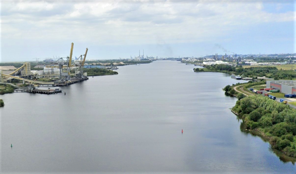 Une nappe brunâtre a été aperçue à la surface de l’eau du Grand canal à hauteur de Rogerville - illustration @ Google Maps