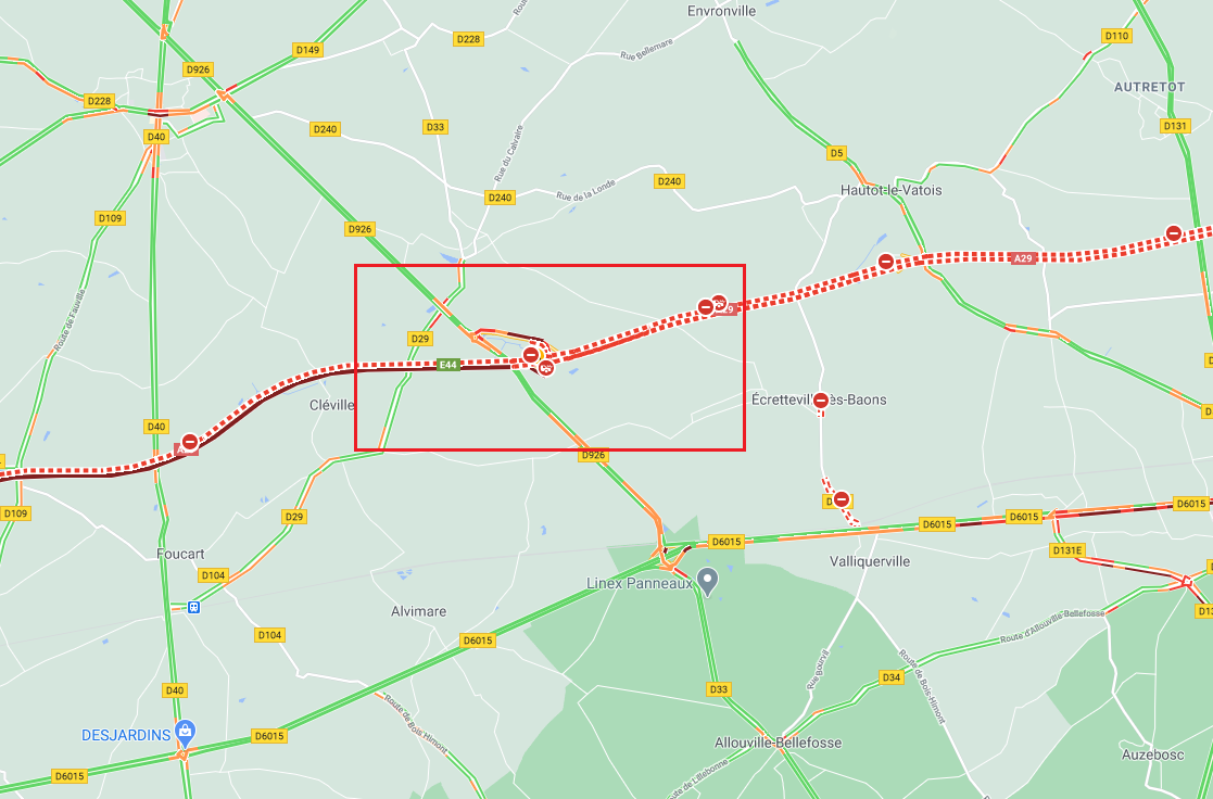 Un camion-citerne couché sur l'A29 en Seine-Maritime : la circulation coupée dans les deux sens