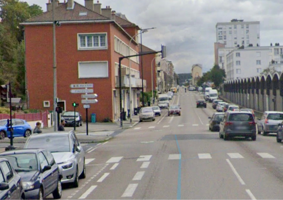 L’accident s’est produit rue de Verdun, à hauteur de l’intersection avec la rue de l’Abbaye - illustration