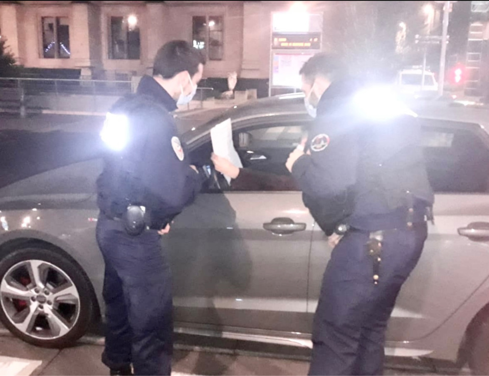 A Rouen, Le Havre et Dieppe, 39 infractions pour non-respect du couvre-feu ont été relevées par la police nationale entre 20h et 1h du matin - Photo @ DDSP76