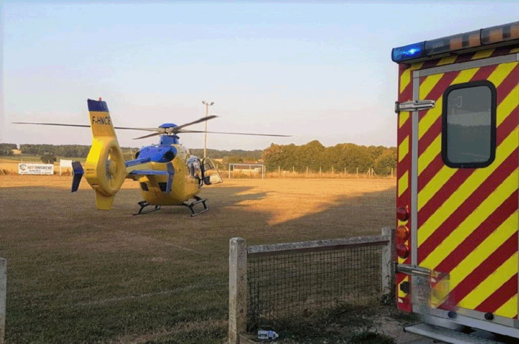 Deux équipes du SMUR (Rouen et Gisors), Viking 76 et 10 sapeurs-pompiers sont intervenus sur les lieux du drame - Illustration @ infoNormandie